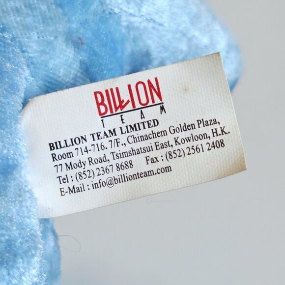 Billion Team Limited Bunny Rabbit Plush Blue Stuffed Toy Embroidered Carrot 7" - Picture 12 of 13